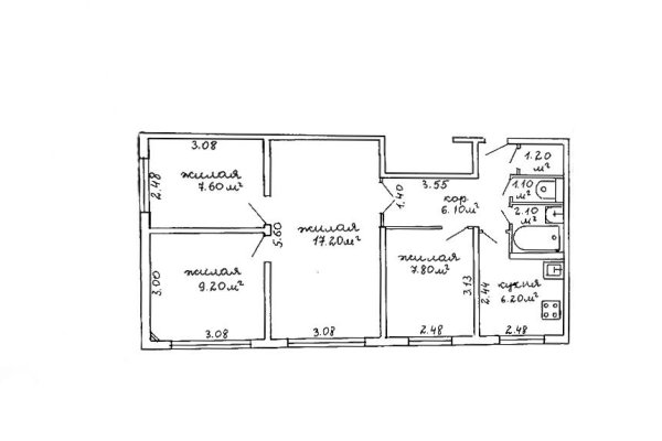 4-комнатная квартира по адресу Калиновского ул., д. 28 - фото 19