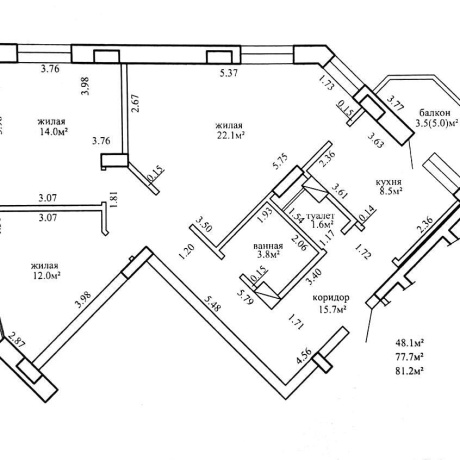 Фотография 3-комнатная квартира по адресу Щорса ул., д. 42 - фото 4