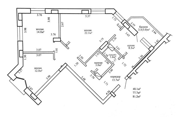 3-комнатная квартира по адресу Щорса ул., д. 42 - фото 4