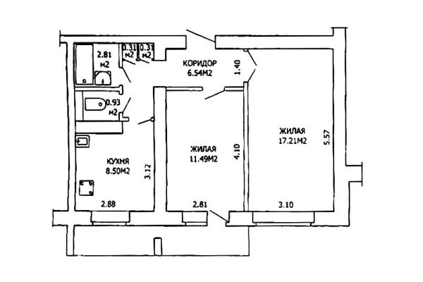 2-комнатная квартира по адресу Кабушкина ул., д. 98 - фото 2