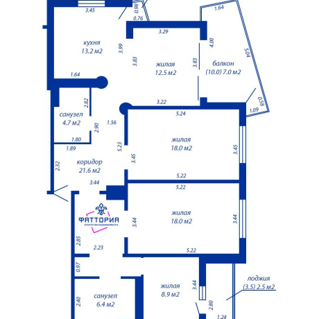 Фотография 4-комнатная квартира по адресу Машерова просп., д. 43 - фото 2