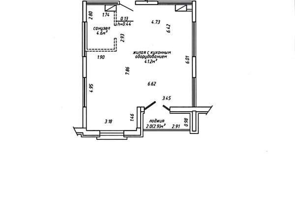 2-комнатная квартира по адресу Савицкого ул., д. 1 - фото 16