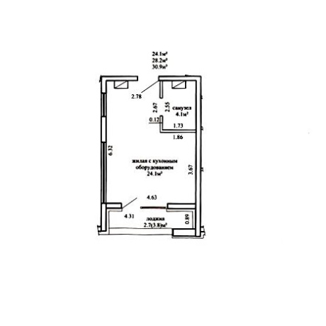 Фотография 1-комнатная квартира по адресу Игоря Лученка ул., д. 27 - фото 20