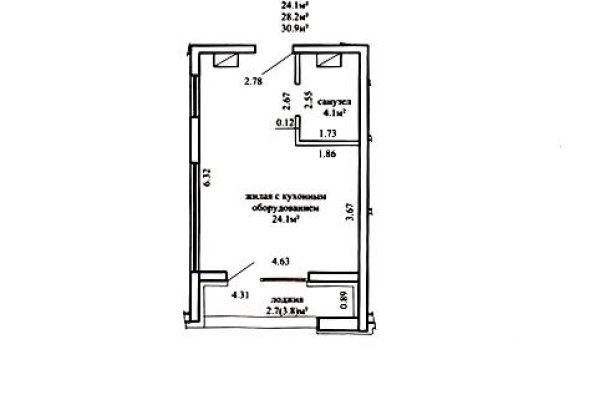1-комнатная квартира по адресу Игоря Лученка ул., д. 27 - фото 17