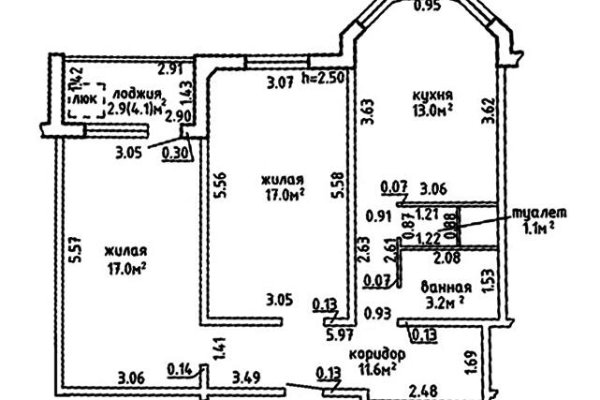 2-комнатная квартира по адресу Березовая роща ул., д. 99 к. 3 - фото 2