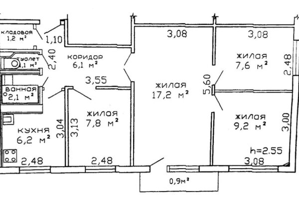 4-комнатная квартира по адресу Ландера ул., д. 72 к. 1 - фото 13