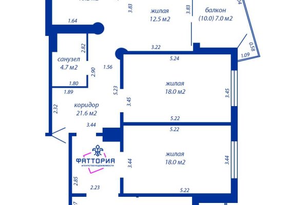 4-комнатная квартира по адресу Машерова просп., д. 43 - фото 2