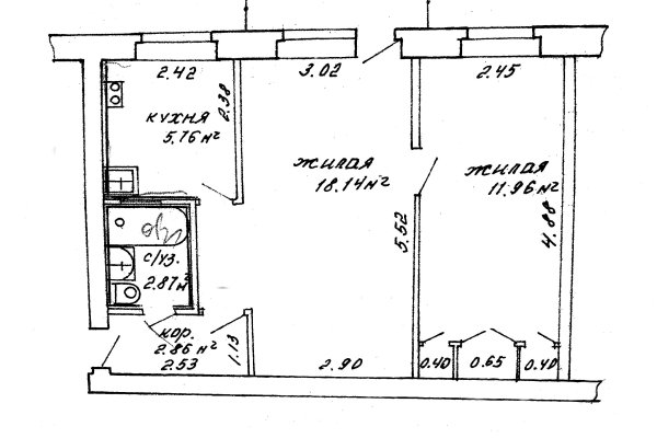 2-комнатная квартира по адресу Менделеева ул., д. 15 - фото 17