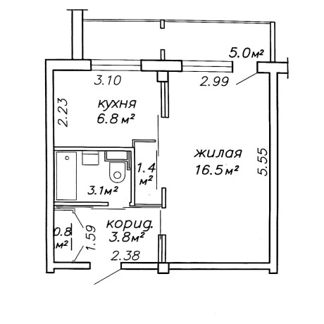 Фотография 1-комнатная квартира по адресу Пушкина просп., д. 36 - фото 9