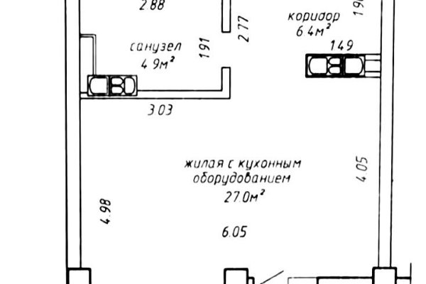 1-комнатная квартира по адресу Лосика ул., д. 31 - фото 8