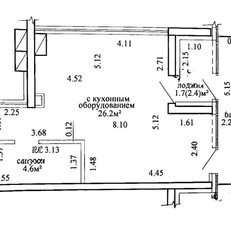 Фотография 2-комнатная квартира по адресу Жореса Алфёрова ул., д. 1 - фото 11