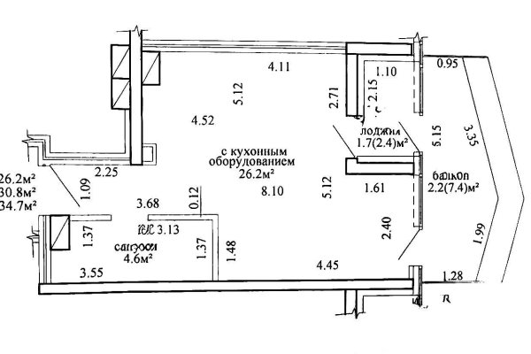 2-комнатная квартира по адресу Жореса Алфёрова ул., д. 1 - фото 11