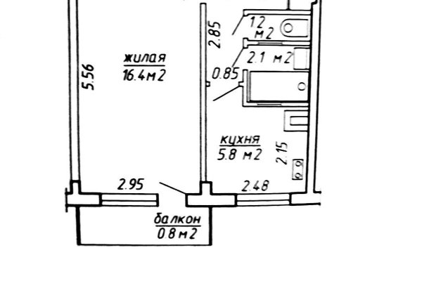 1-комнатная квартира по адресу Сердича ул., д. 66 - фото 17