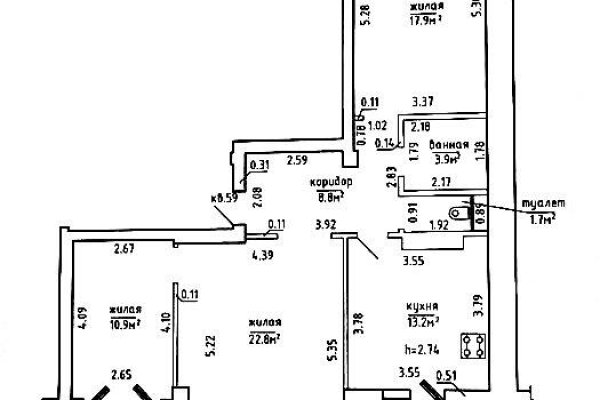 3-комнатная квартира по адресу Березовая роща ул., д. 106 - фото 3