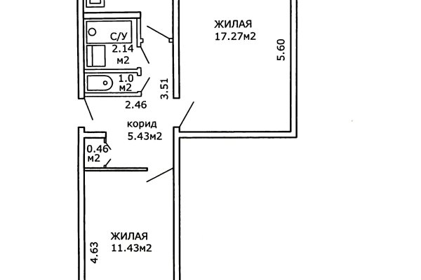 2-комнатная квартира по адресу Ауэзова ул., д. 10 - фото 3