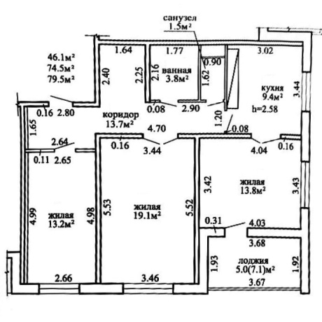 Фотография 3-комнатная квартира по адресу Спортивная ул., д. 4 - фото 18