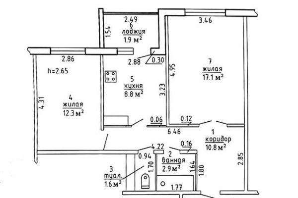 2-комнатная квартира по адресу Первомайская ул., д. 50 - фото 6