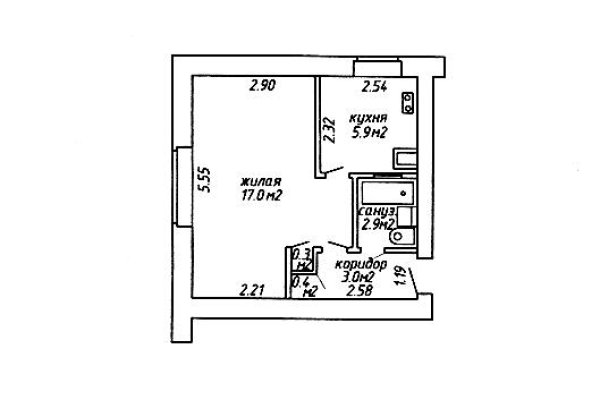 1-комнатная квартира по адресу Шевченко бульвар, д. 24 - фото 7