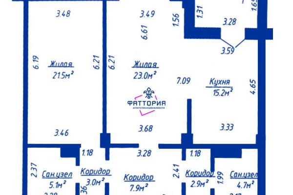 2-комнатная квартира по адресу Беды ул., д. 2 к. Б - фото 20