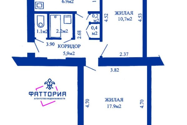 2-комнатная квартира по адресу Чорного ул., д. 10 к. А - фото 2