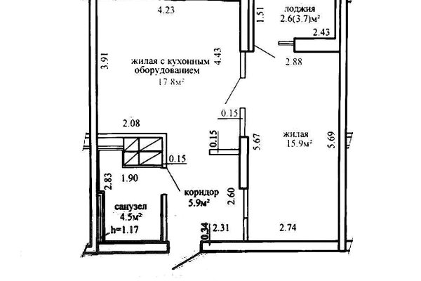 2-комнатная квартира по адресу Семашко ул., д. 4 к. б - фото 18