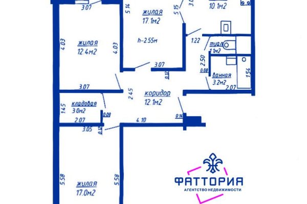 3-комнатная квартира по адресу Селицкого ул., д. 81 - фото 2