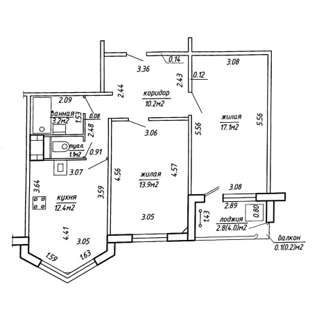 Фотография 2-комнатная квартира по адресу Колесникова ул., д. 37 - фото 12