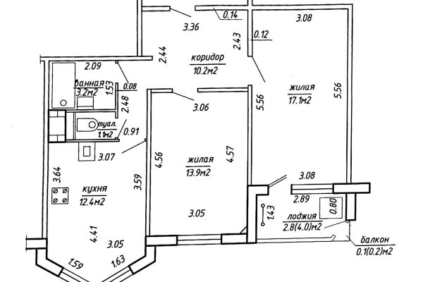 2-комнатная квартира по адресу Колесникова ул., д. 37 - фото 15