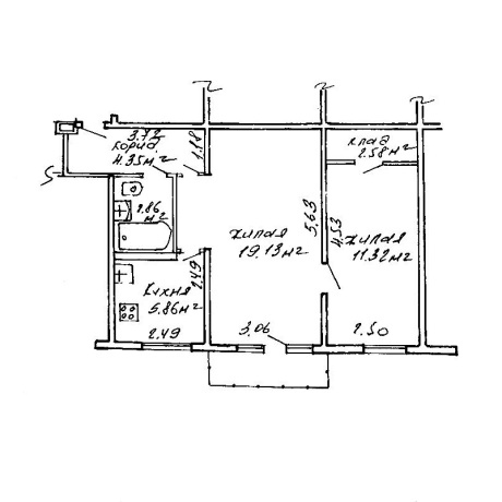 Фотография 2-комнатная квартира по адресу Кнорина ул., д. 12 к. а - фото 11