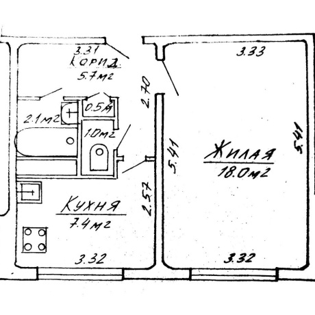 Фотография 1-комнатная квартира по адресу Жудро ул., д. 33 - фото 14