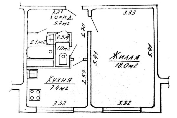 1-комнатная квартира по адресу Жудро ул., д. 33 - фото 14