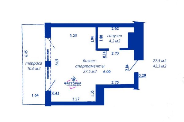 1-комнатная квартира по адресу Жореса Алфёрова ул., д. 22 - фото 14