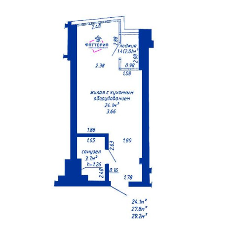 Фотография 1-комнатная квартира по адресу Мира просп., д. 12 - фото 9