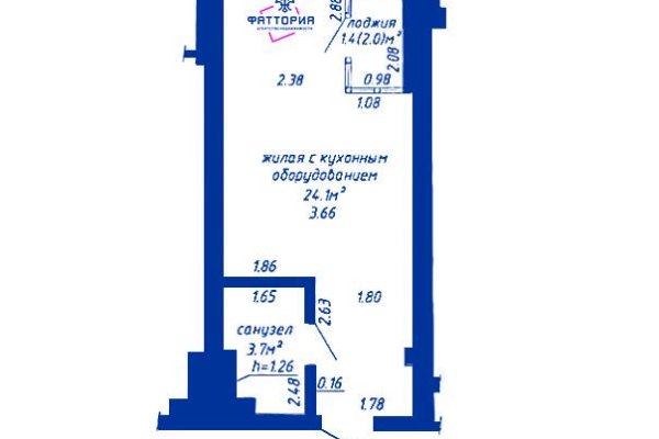 1-комнатная квартира по адресу Мира просп., д. 12 - фото 9