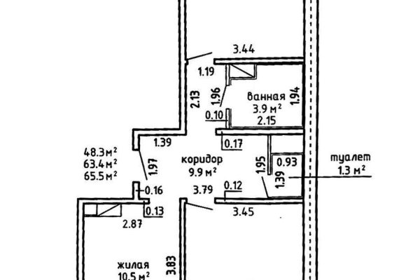 3-комнатная квартира по адресу Советская ул., д. 63 к. 2 - фото 20