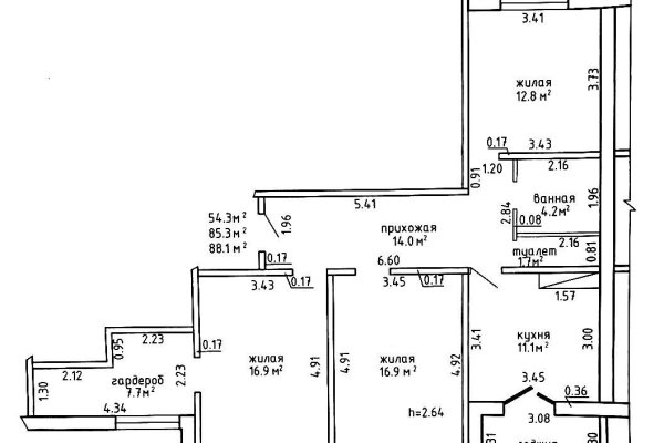3-комнатная квартира по адресу Парковая ул., д. 4 - фото 8