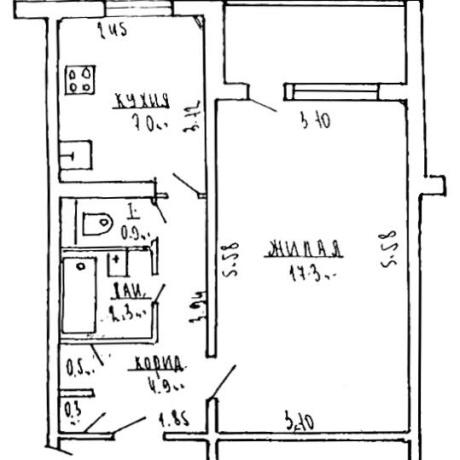 Фотография 1-комнатная квартира по адресу Левкова ул., д. 13 - фото 19