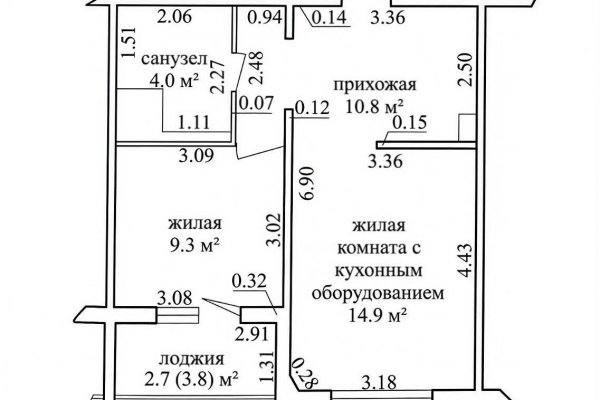 2-комнатная квартира по адресу Пилотная ул., д. 8 - фото 17