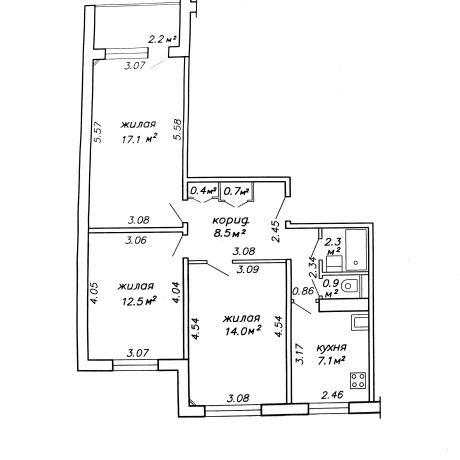 Фотография 3-комнатная квартира по адресу Кунцевщина ул., д. 36 - фото 13