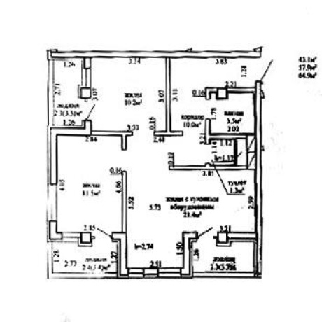 Фотография 3-комнатная квартира по адресу Жуковского ул., д. 16 - фото 13