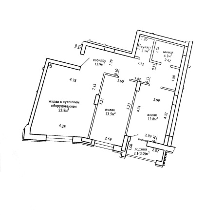 Фотография 3-комнатная квартира по адресу Нововиленская ул., д. 61 - фото 3