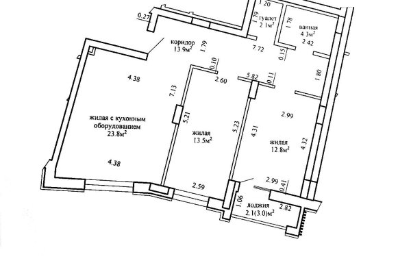 3-комнатная квартира по адресу Нововиленская ул., д. 61 - фото 3