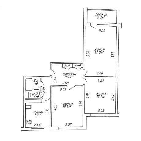 Фотография 3-комнатная квартира по адресу Лобанка ул., д. 13 к. 1 - фото 15