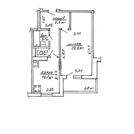 Фотография 1-комнатная квартира по адресу Шаранговича ул., д. 63 к. 2 - фото 19