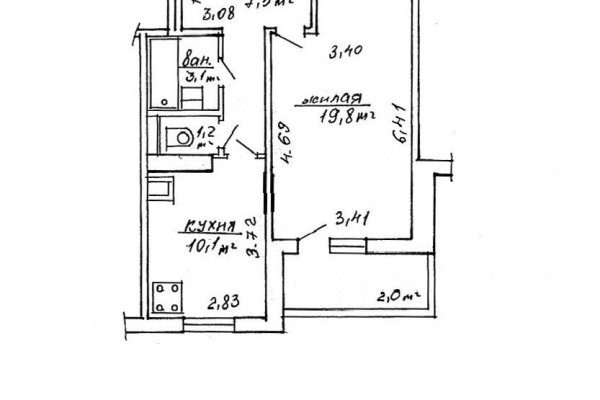 1-комнатная квартира по адресу Шаранговича ул., д. 63 к. 2 - фото 19