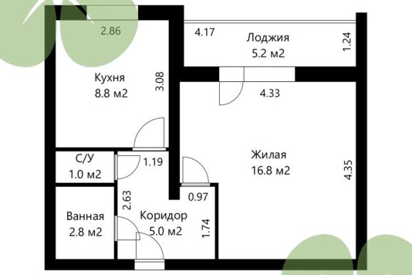 1-комнатная квартира по адресу Карвата ул., д. 56 - фото 1