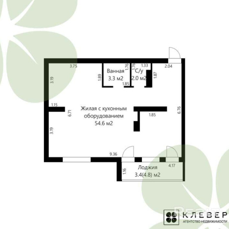 Фотография 1-комнатная квартира по адресу Леонида Щемелёва ул., д. 10 - фото 1