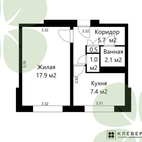 Фотография 1-комнатная квартира по адресу Мавра ул., д. 34 - фото 1