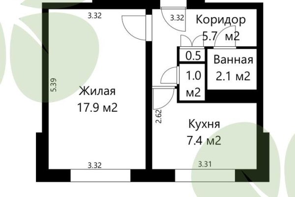 1-комнатная квартира по адресу Мавра ул., д. 34 - фото 1
