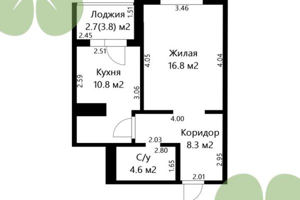 1-комнатная квартира по адресу Майская ул., д. 22 - фото 1